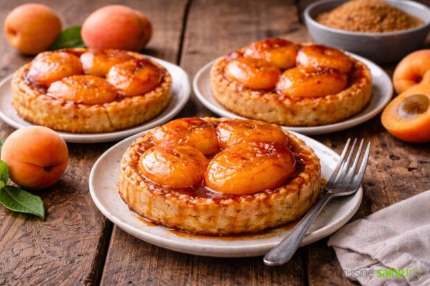 Tarte tatin à l'abricot cannelle et gingembre sans gluten