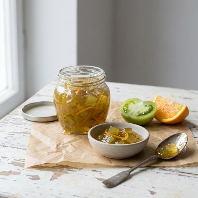 Confiture de tomates vertes à l'orange