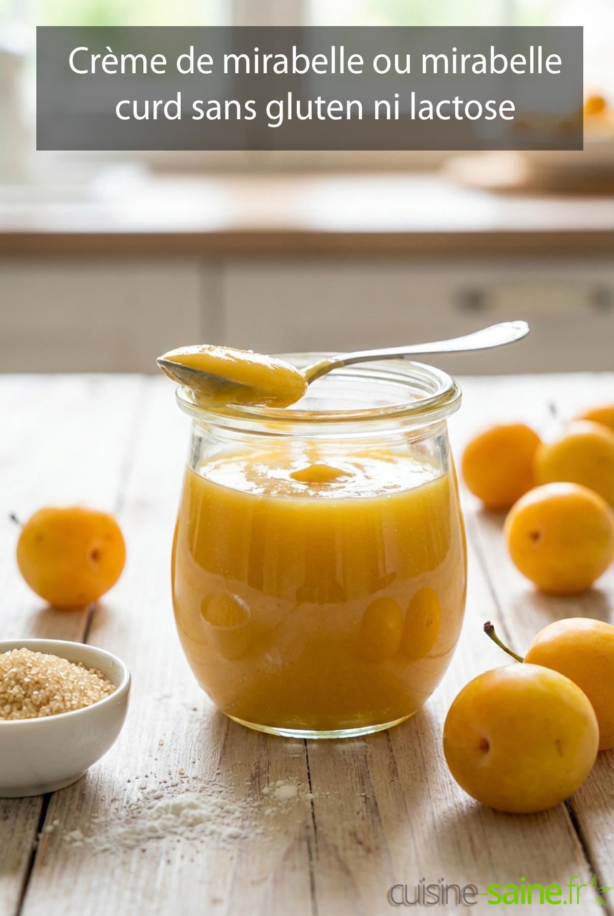 Crème de mirabelle ou mirabelle curd sans gluten ni lactose