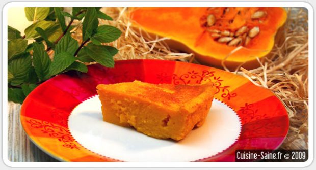 Recette sans gluten : flan à la courge butternut