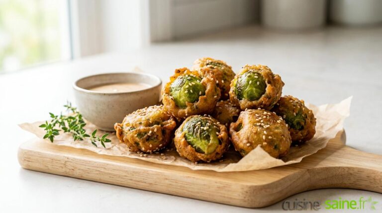 Beignets de choux de Bruxelles au sésame (sans gluten)