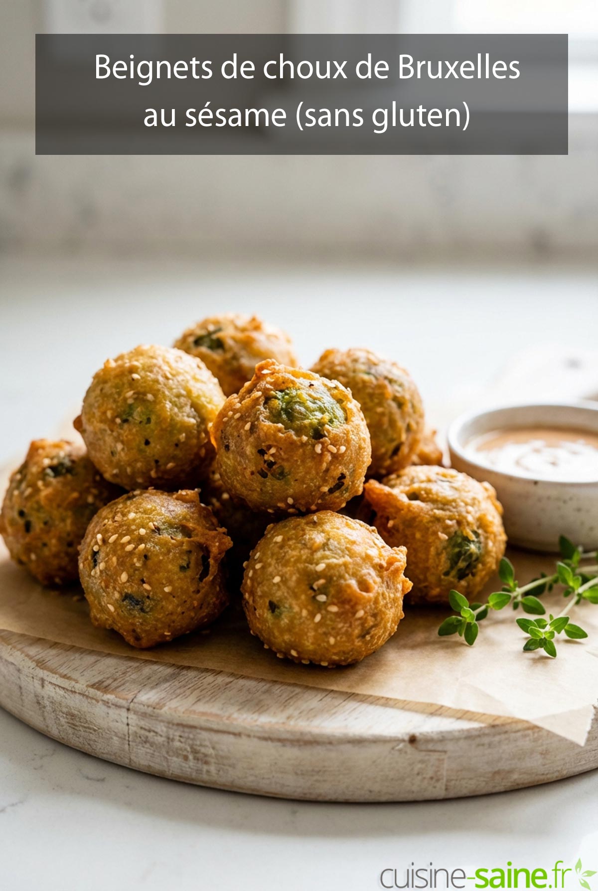 Beignets de choux de Bruxelles au sésame (sans gluten)