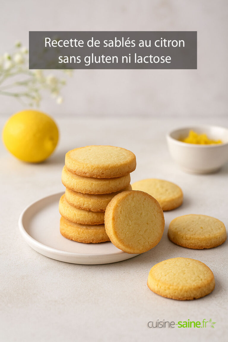 Recette de sablés au citron sans gluten ni lactose