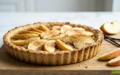 Tarte aux pommes sans gluten ni lactose à la vanille