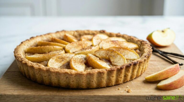 tarte aux pommes sans gluten ni lactose à la vanille