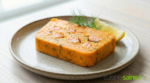 Terrine de saumon aux carottes sans gluten ni lactose