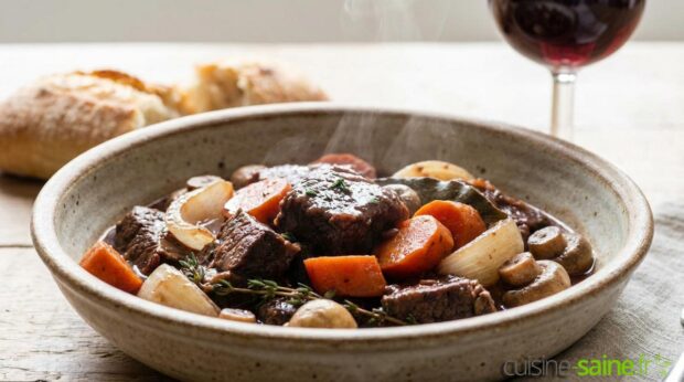 Bœuf bourguignon sans gluten ni lactose