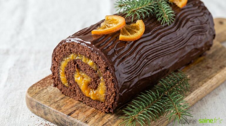 Bûche de Noël sans gluten chocolat / orange