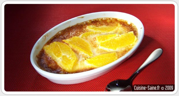 Gratin d'orange au crémant d'Alsace