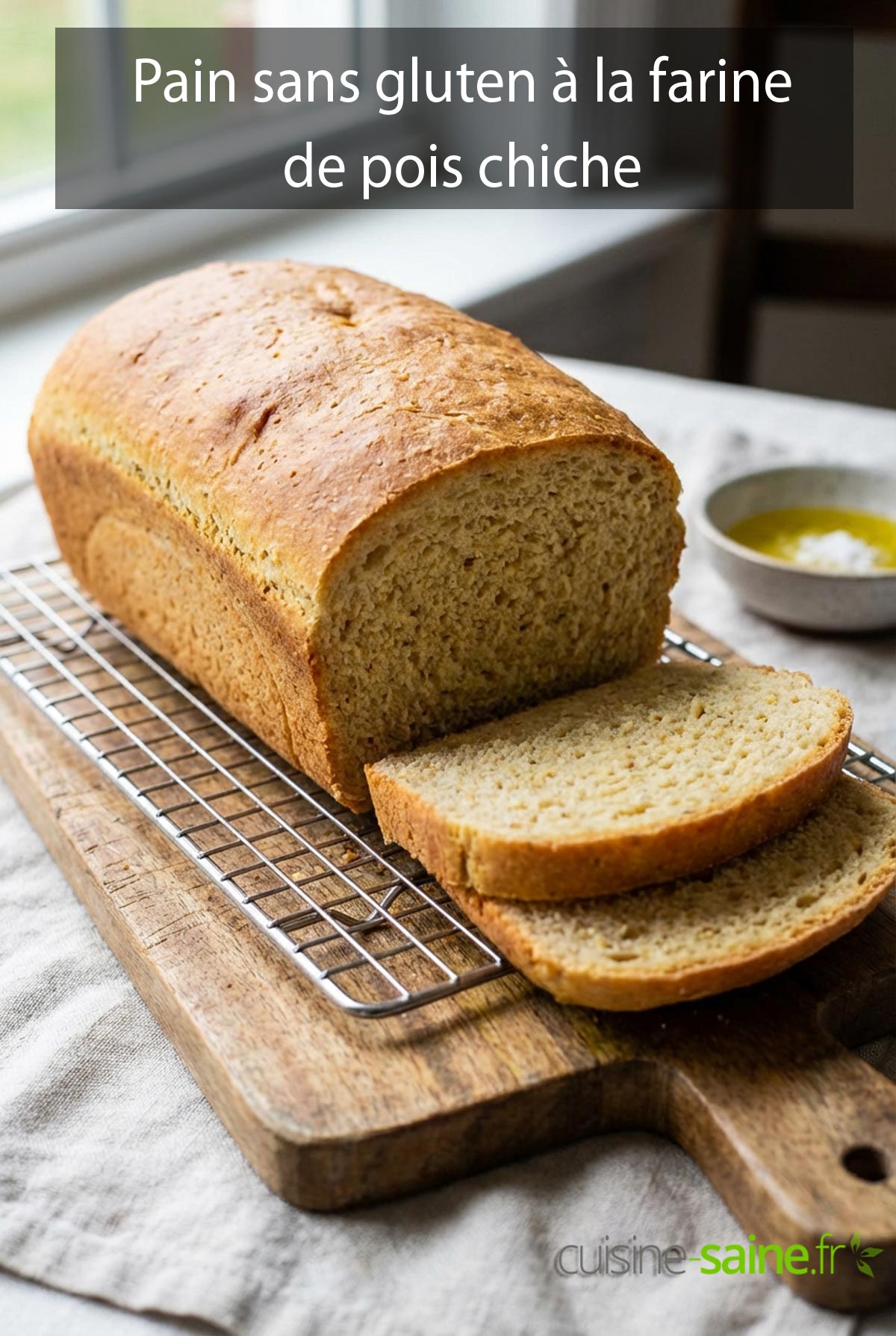 Pain sans gluten à la farine de pois chiche