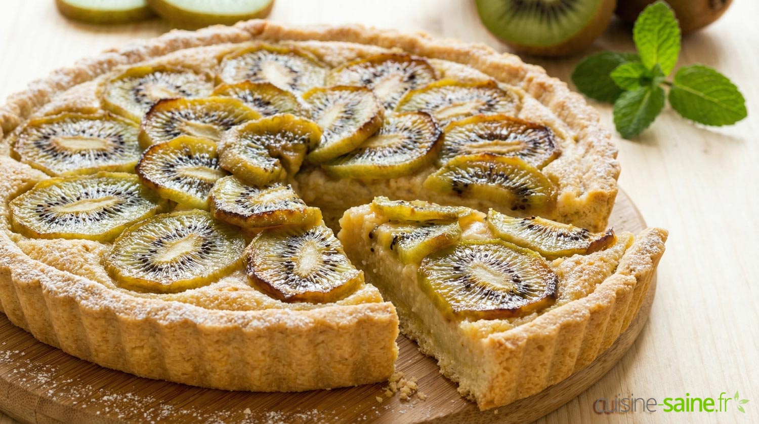 Tarte aux kiwis sans gluten