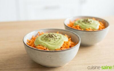 Salade de carotte à la crème d’avocat