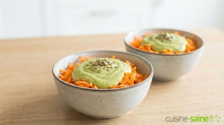 Salade de carotte à la crème d'avocat