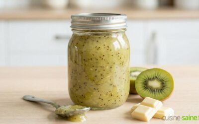 Recette bocaux : confiture kiwi / chocolat blanc