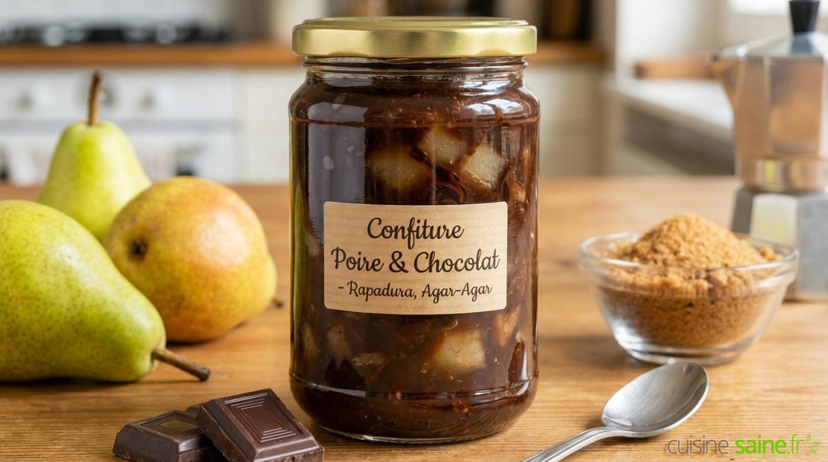 Confiture gourmande poire & chocolat noir