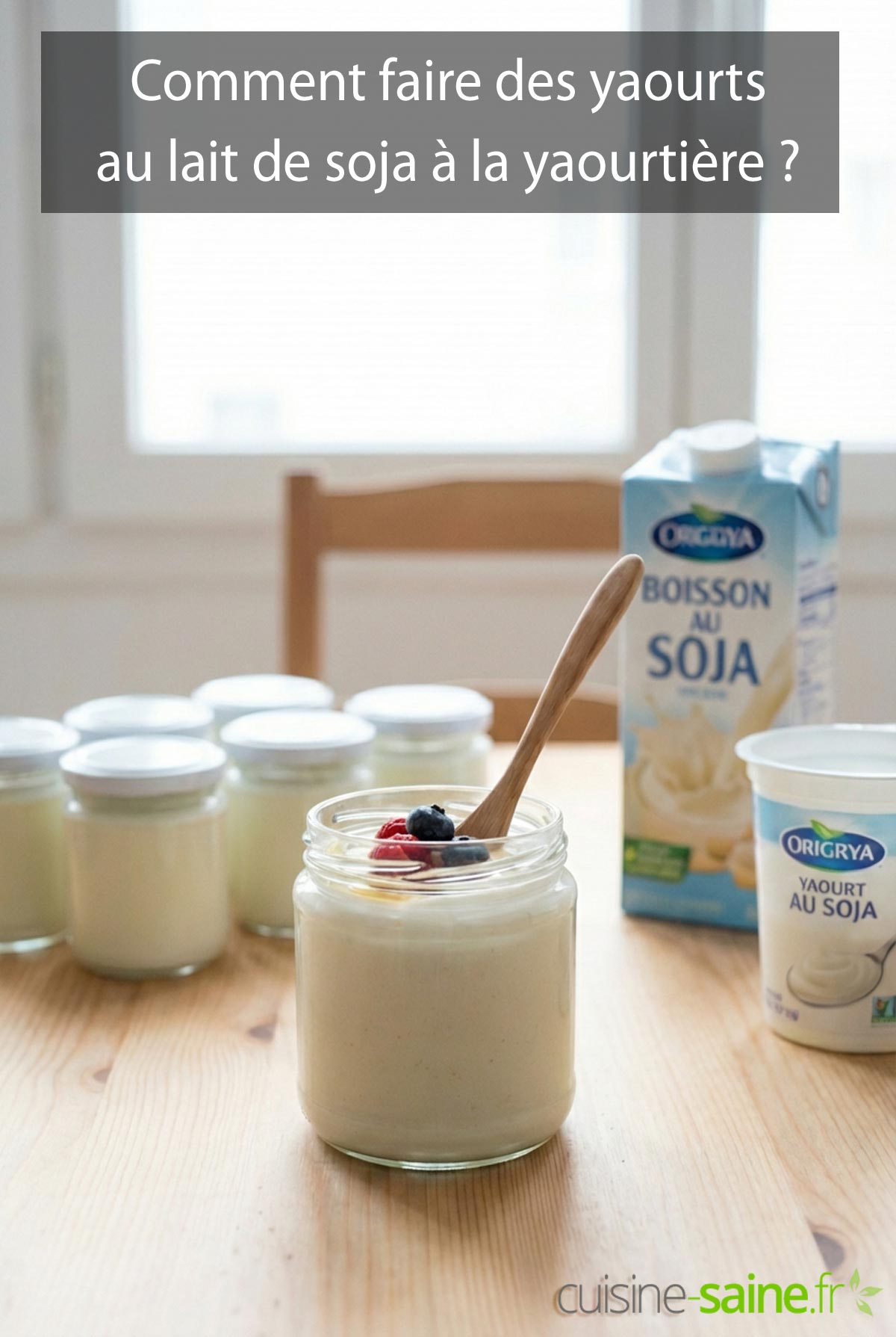 Comment faire des yaourts au lait de soja à la yaourtière ?