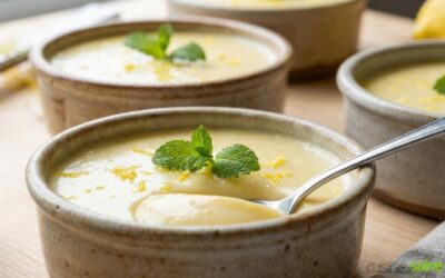 Petites crèmes onctueuses au citron et à l’amande sans lactose