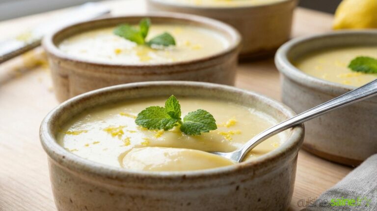 Petites crèmes onctueuses au citron et à l'amande sans lactose