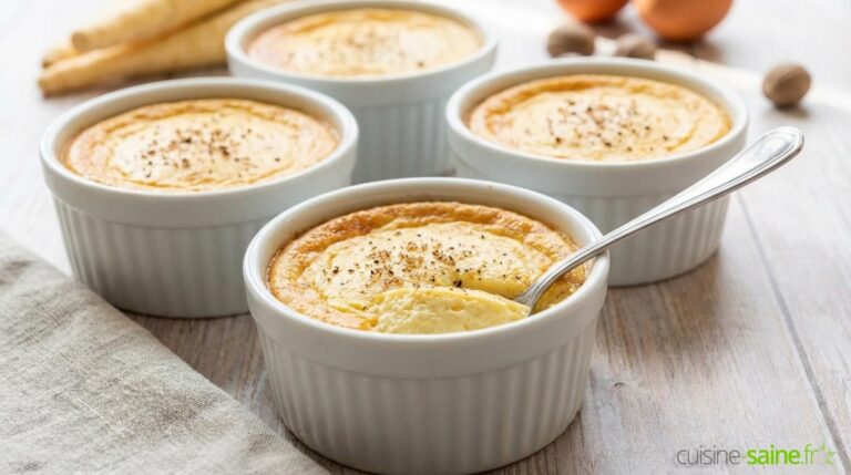 Petits flans mousseux au panais sans gluten ni lactose