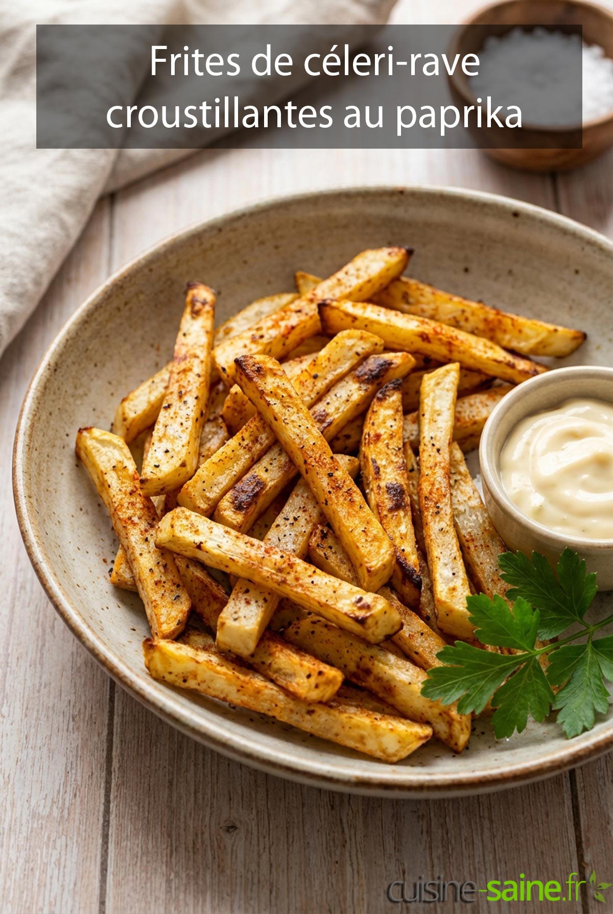 Frites de céleri-rave croustillantes au paprika