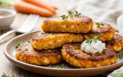 Galettes de carottes au fromage de brebis frais sans gluten