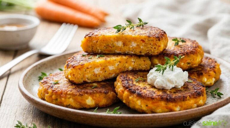 Galettes de carottes au fromage de brebis frais sans gluten