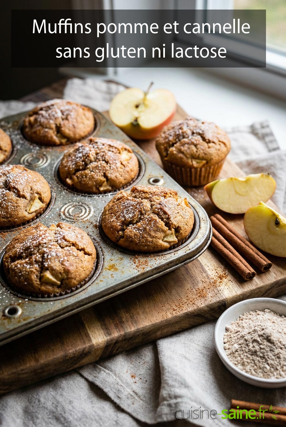 Muffins pomme et cannelle sans gluten ni lactose
