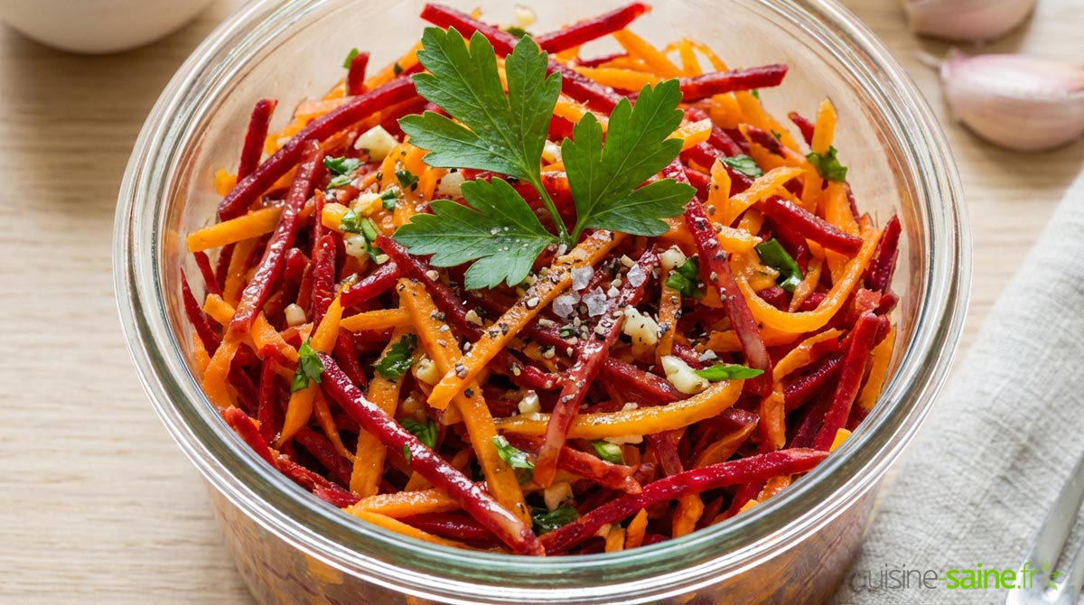 Salade de carotte et de potiron sans gluten ni lactose