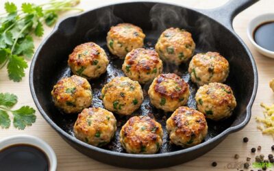 Boulettes de poulet express au gingembre et à la coriandre