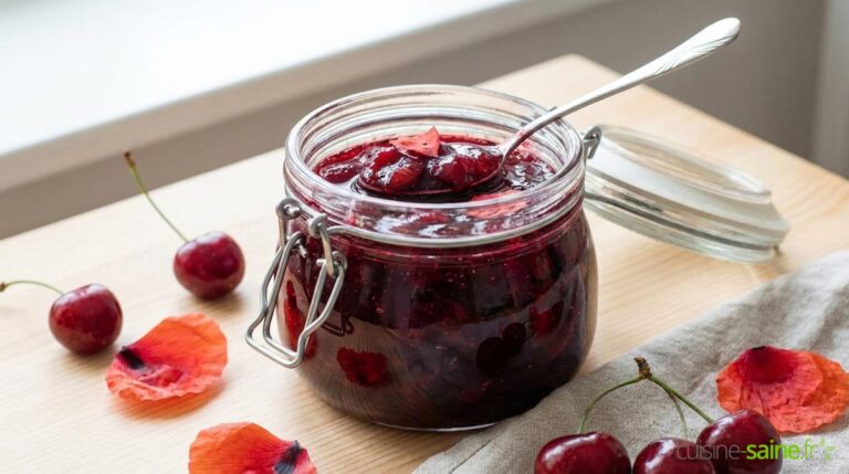 Confiture de cerises au coquelicot