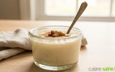 Semoule de riz onctueuse au lait d’amande et raisins secs
