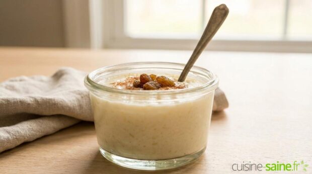 Semoule de riz onctueuse au lait d'amande et raisins secs