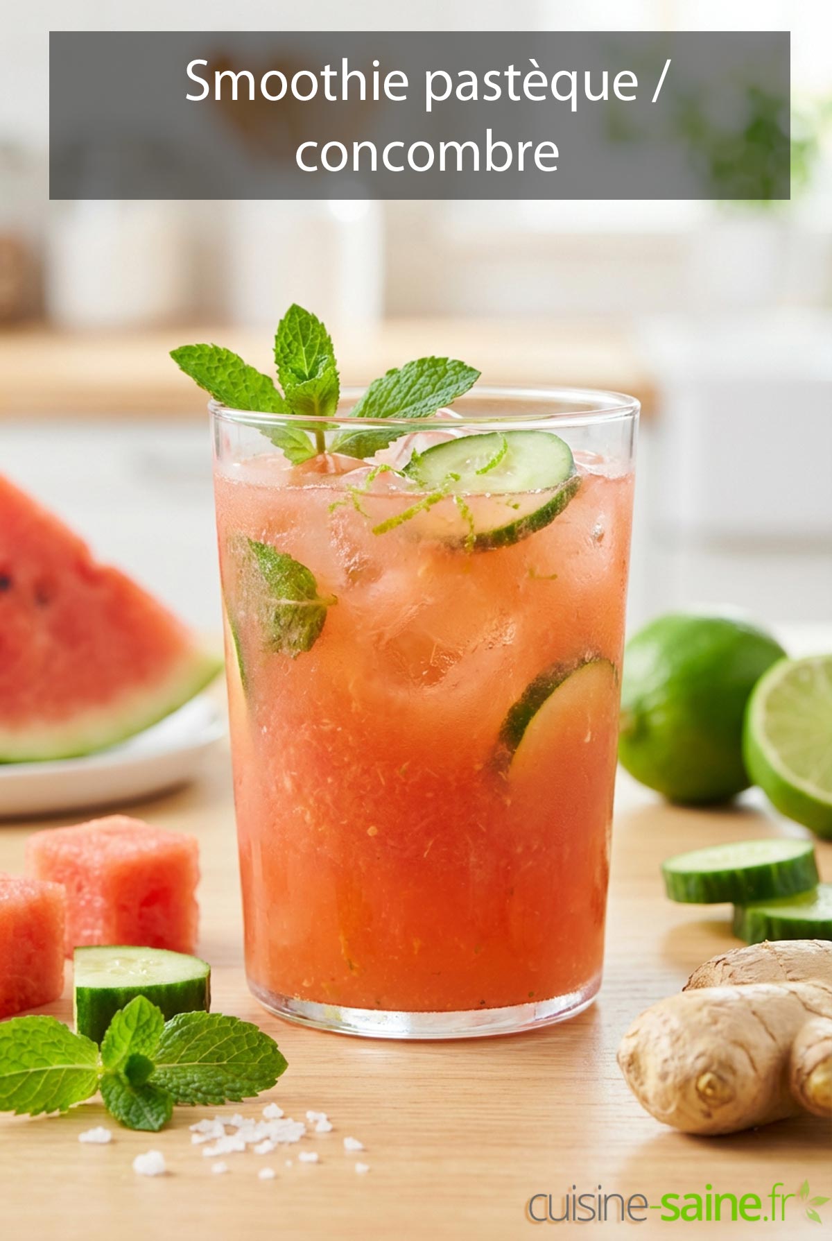 Smoothie pastèque / concombre