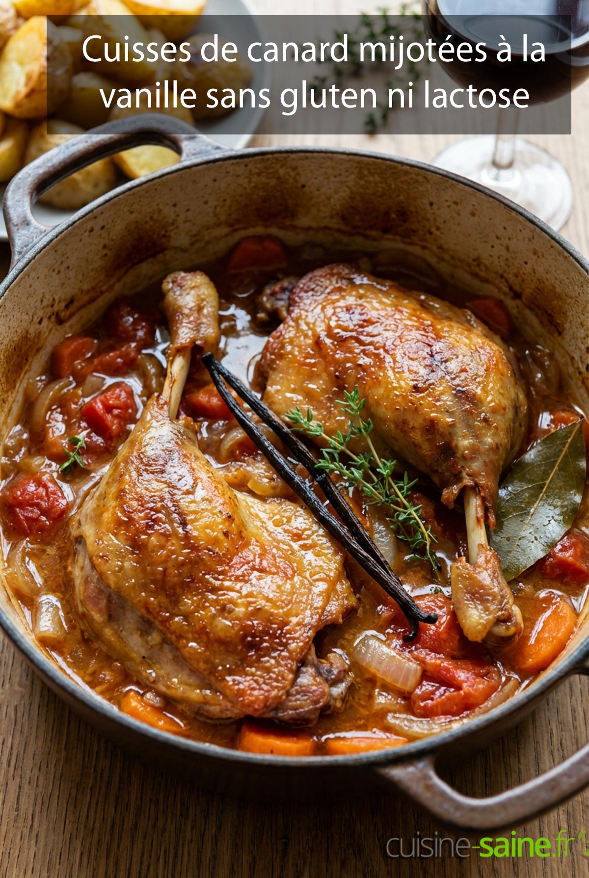 Cuisses de canard mijotées à la vanille (sans gluten ni lactose)