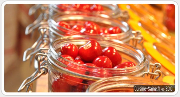 Recette bocaux : cerises au sirop au thé
