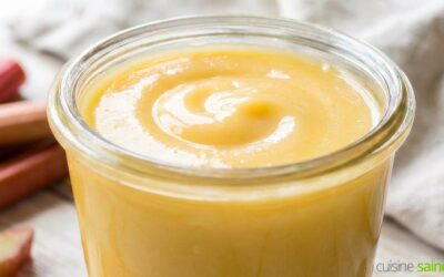 Crème de rhubarbe sans gluten ni lactose