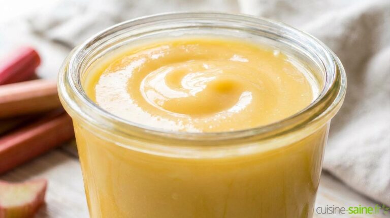 Crème de rhubarbe sans gluten ni lactose