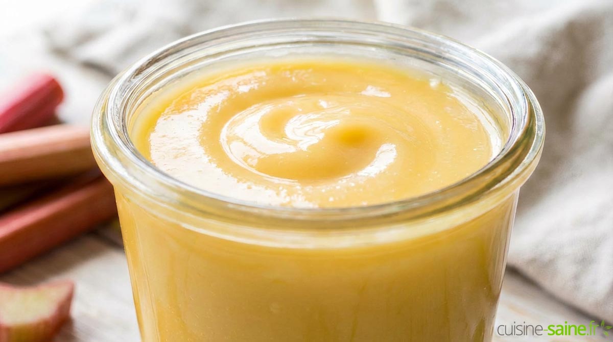 Crème de rhubarbe sans gluten ni lactose