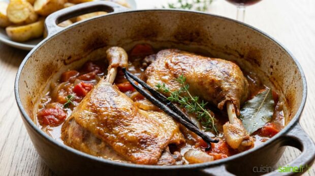 Cuisses de canard mijotées à la vanille (sans gluten ni lactose)