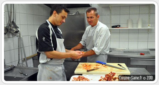 Dans les cuisine du restaurant du Ti Al Lanne