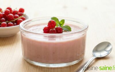 Panna cotta vegan amande et groseilles