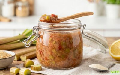 Confiture de rhubarbe légère à l’agar-agar