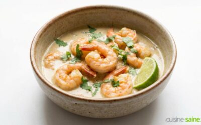 Gambas au lait de coco sans gluten ni lactose