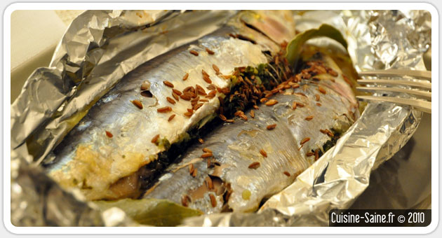 Recette sans gluten : sardines en papillote 