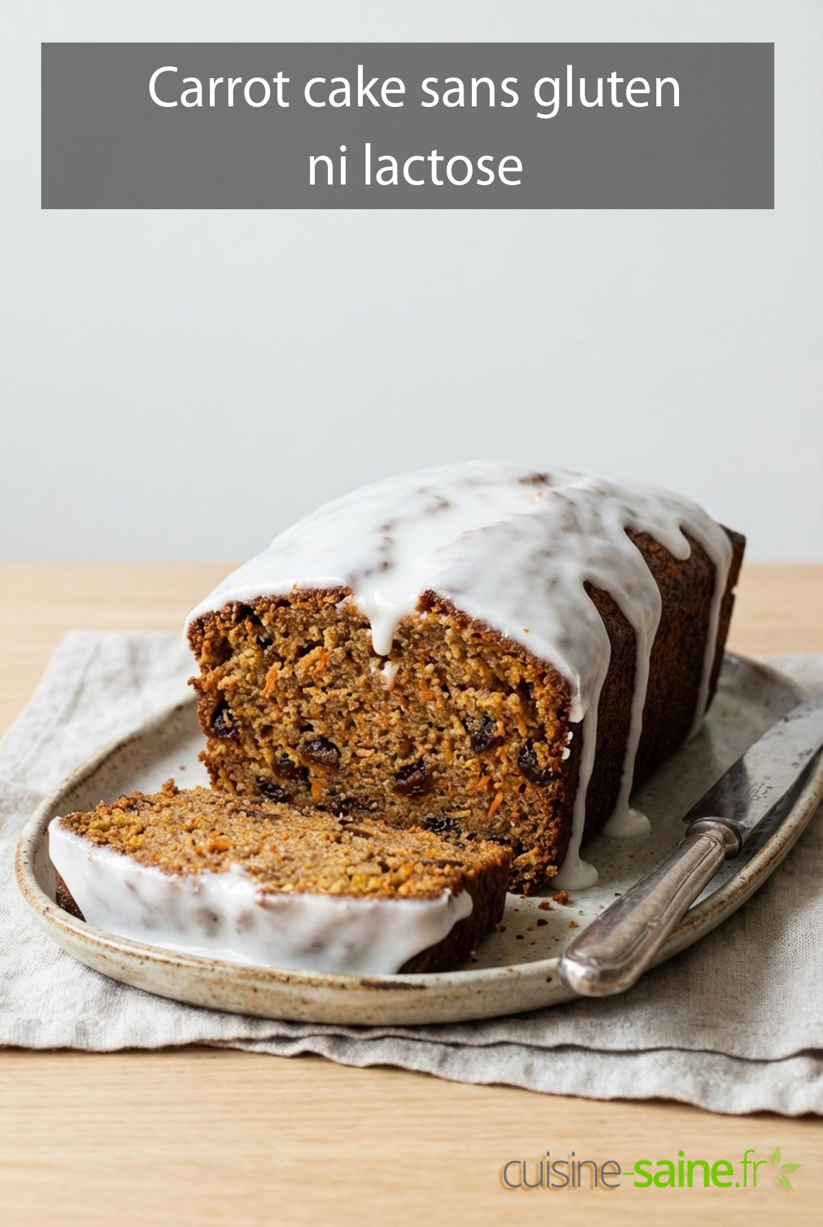 Carrot cake sans gluten ni lactose
