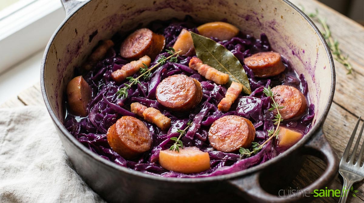 Recette d&rsquo;hiver : potée de chou rouge