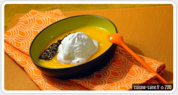 Recette bio : velouté de courge butternut et espuma au chou fleur violet