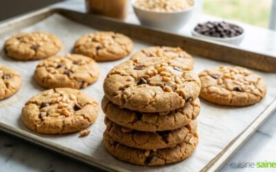 Cookies cacahuète chocolat et riz soufflé sans gluten