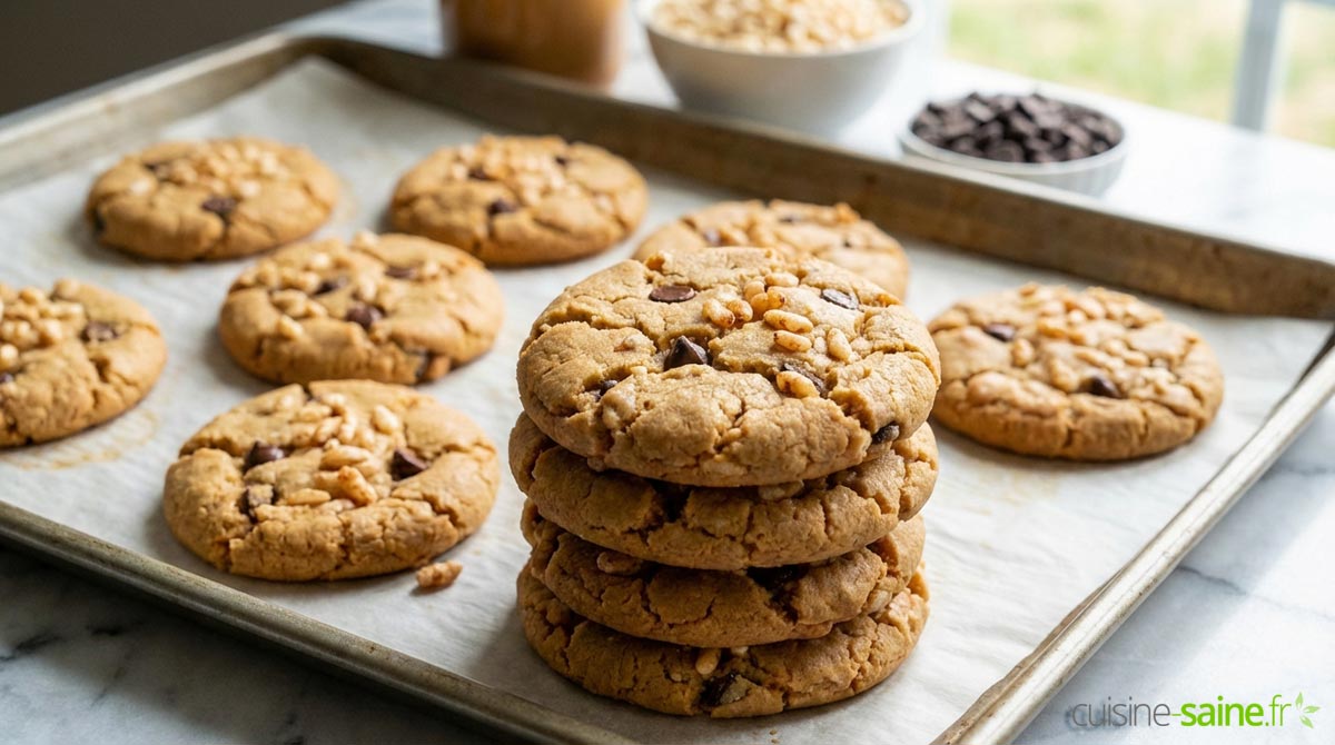 Biscuits cacahuète et riz soufflé sans gluten ni lactose