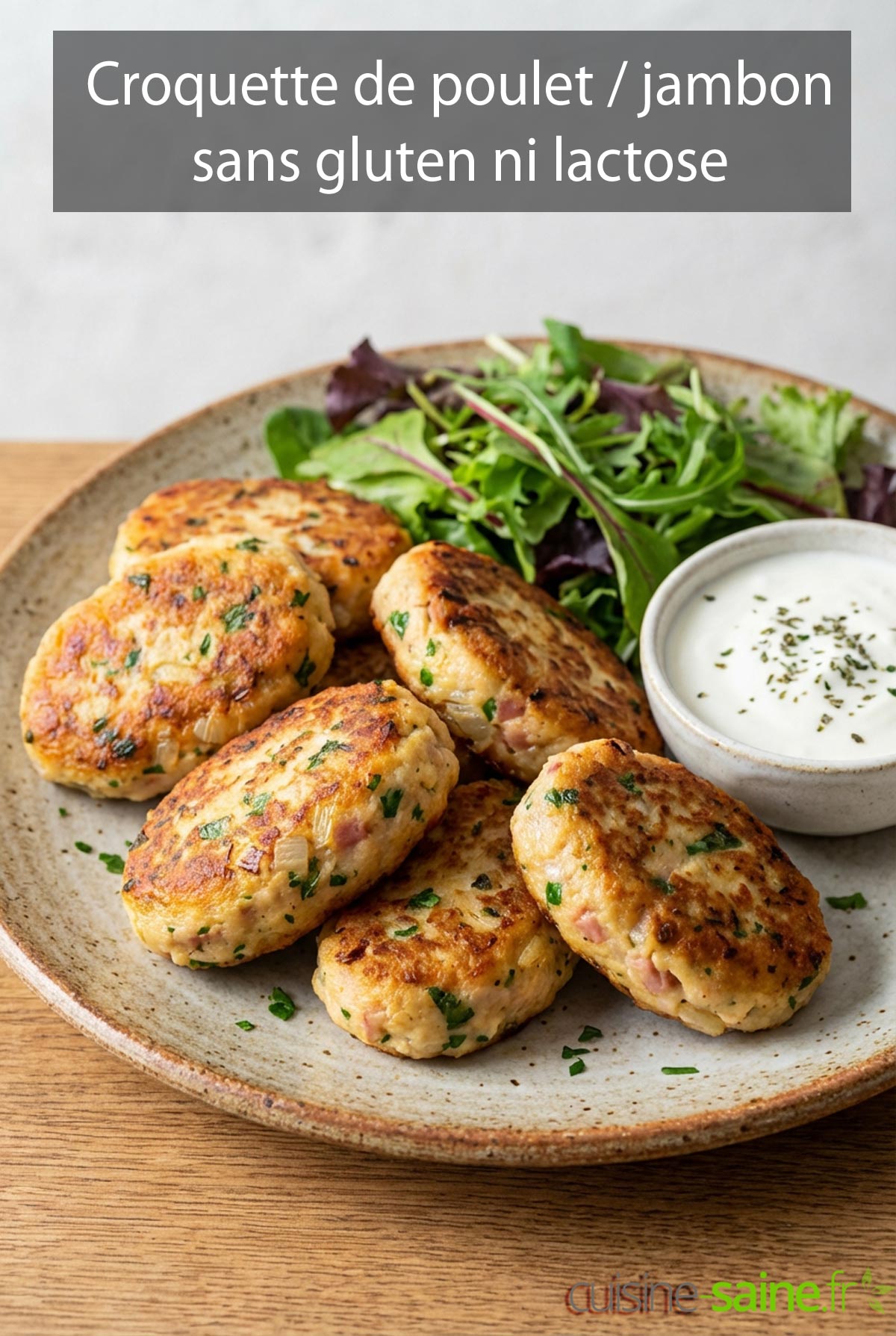 Croquette de poulet / jambon sans gluten ni lactose